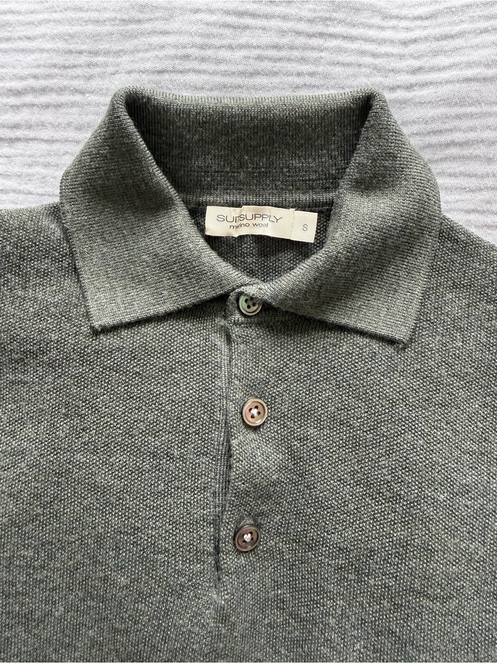 Suit Supply Olive-Green Polo Knit